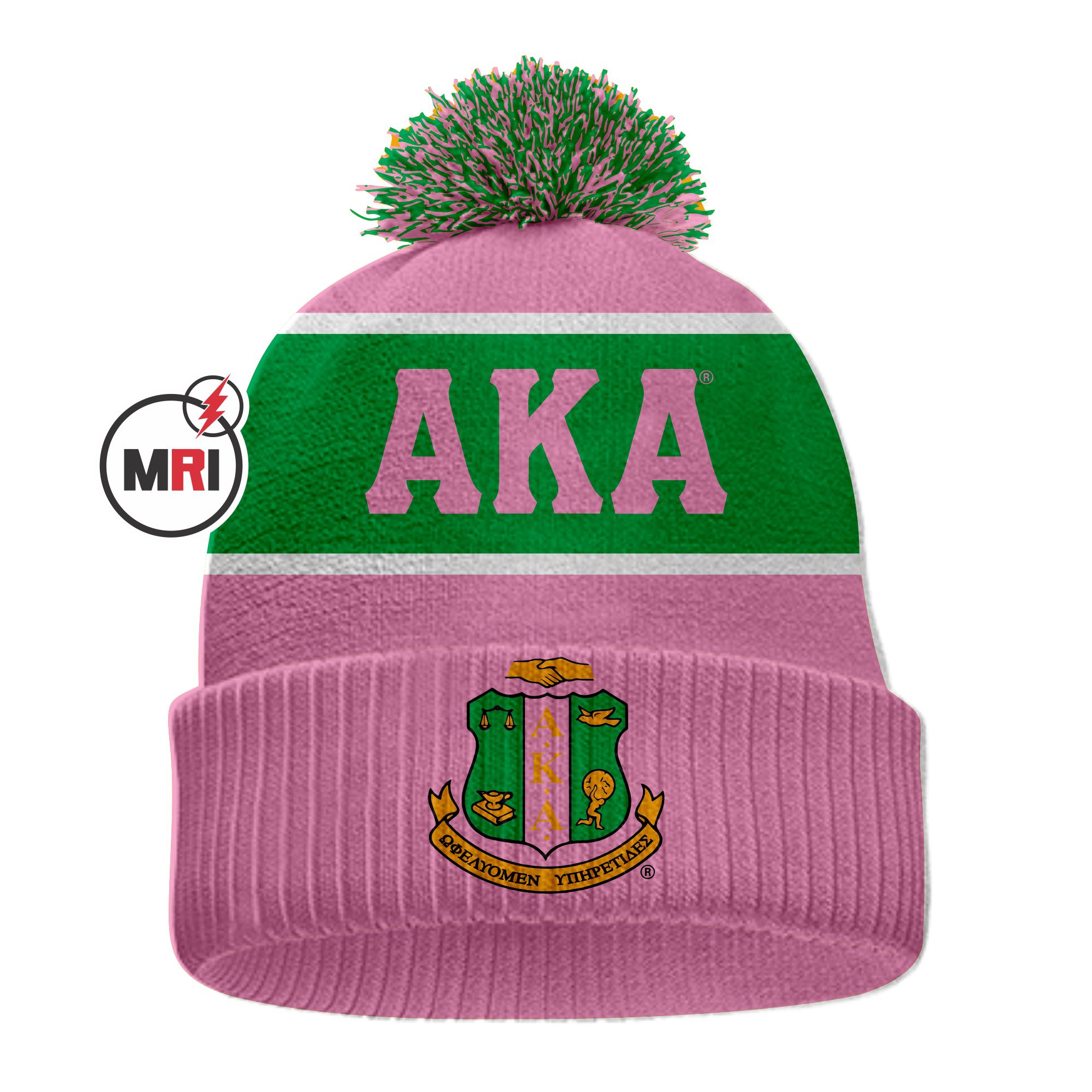 Alpha Kappa Alpha Knitted Beanie Cap