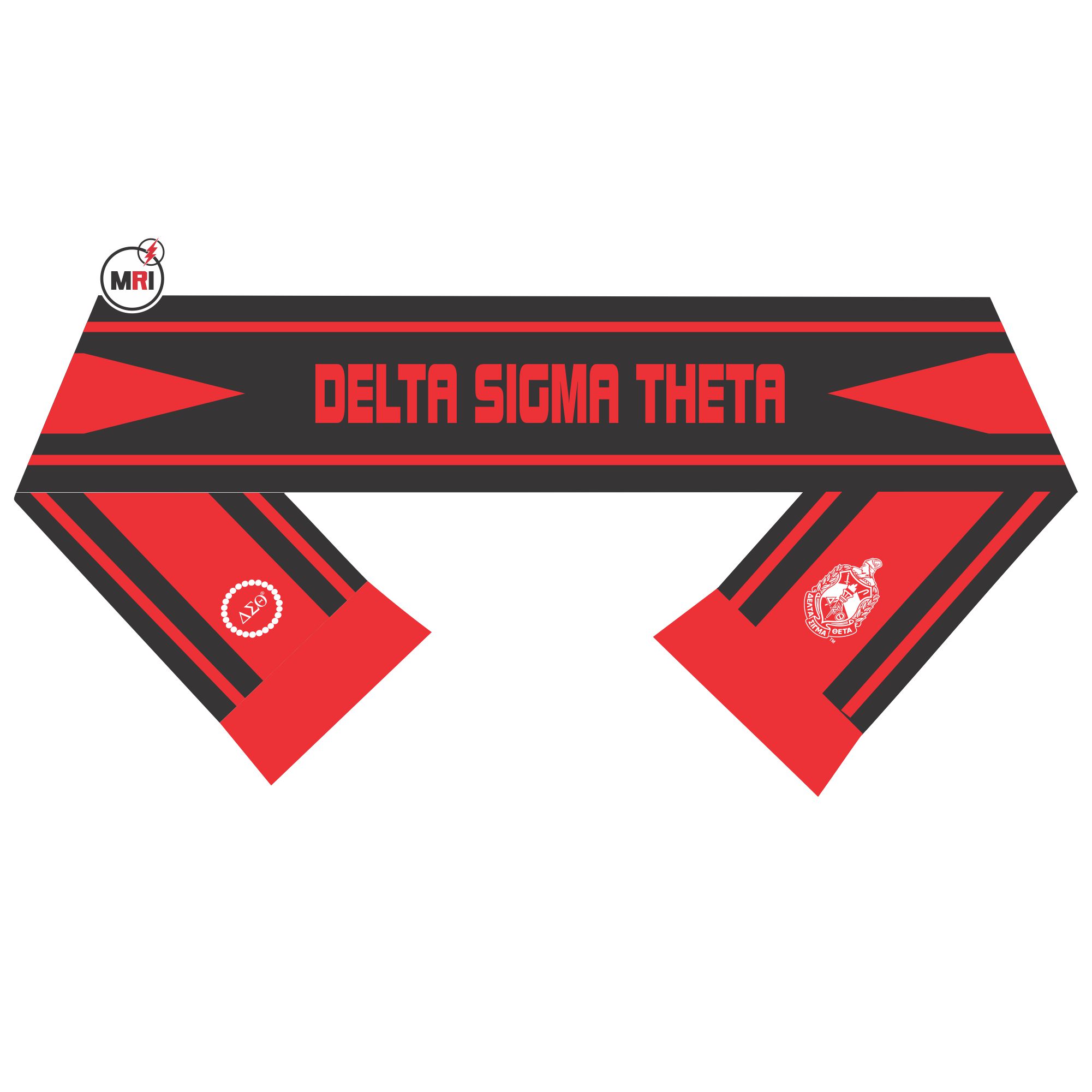 Delta Sigma Theta Sublimated Silk Scarf - Image 2