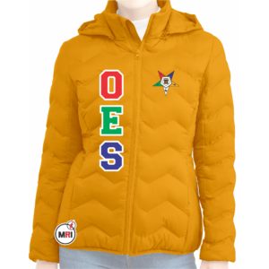 Order Of The Eastern Star Puffer Jacket with Hood