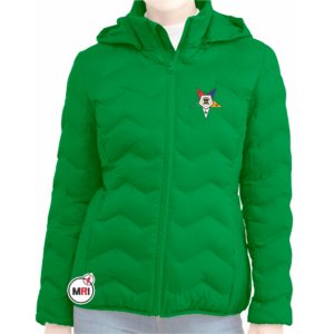 Order Of The Eastern Star Puffer Jacket with Hood