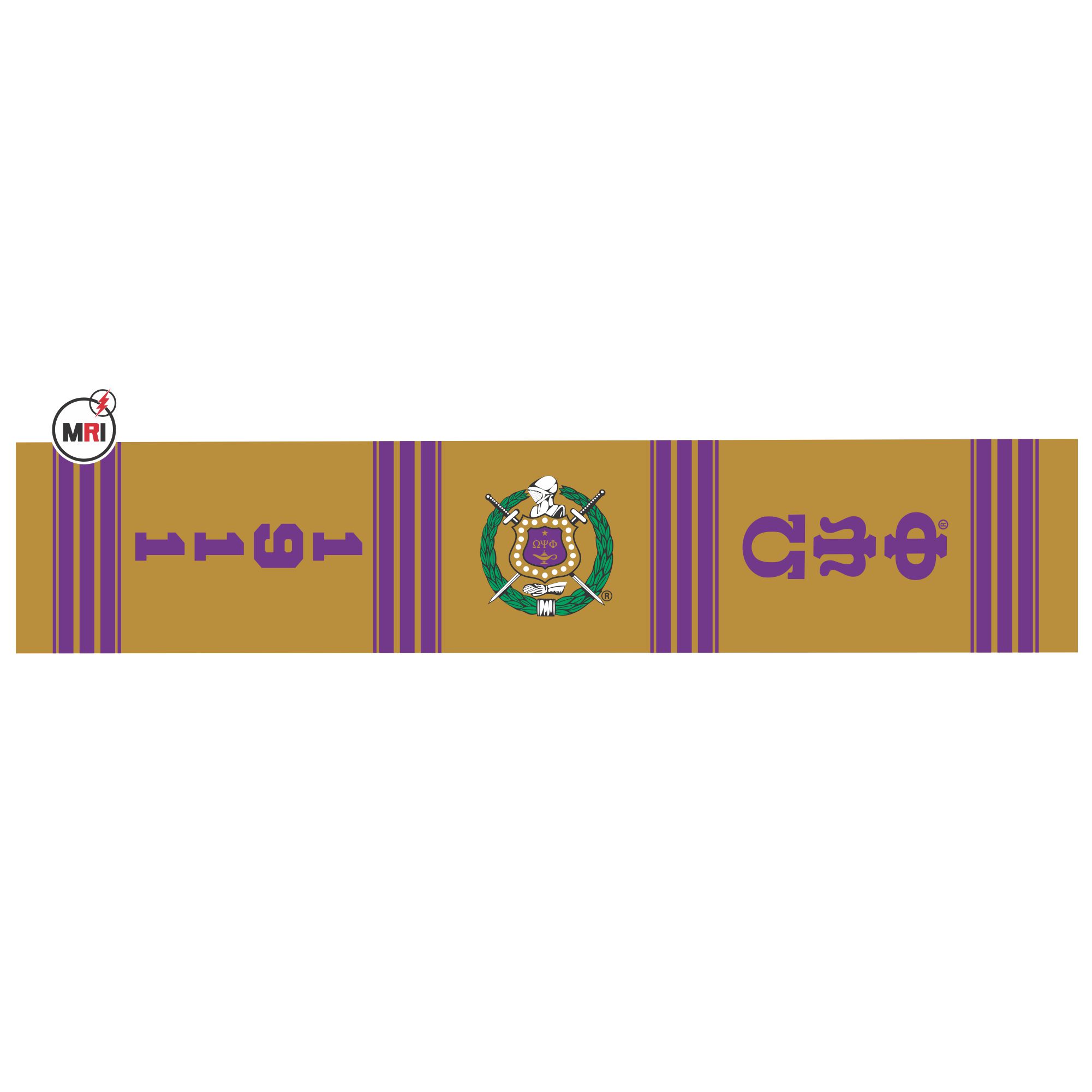 Omega Psi Phi Sublimated Silk Scarf