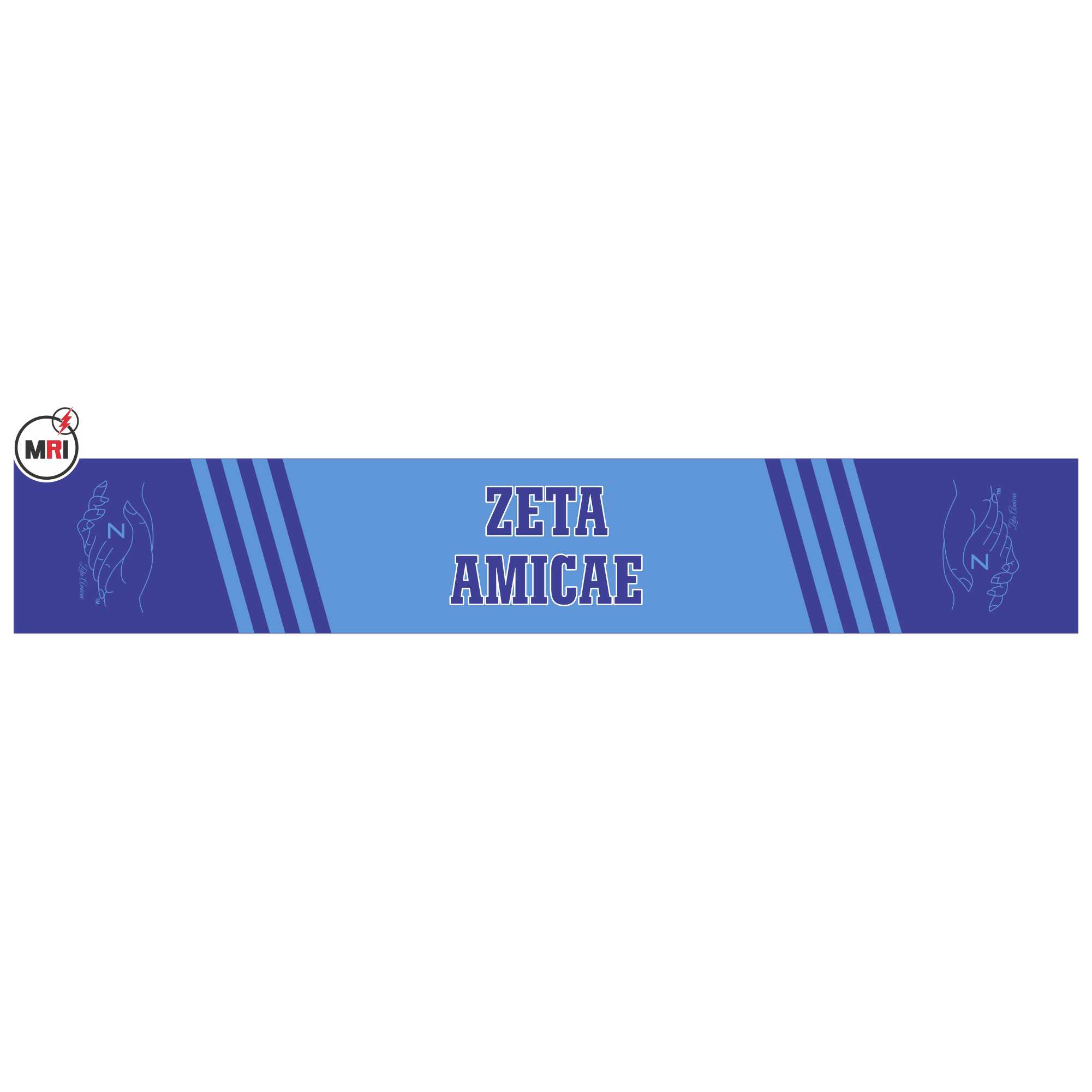 Zeta Amicae Sublimated Silk Scarf