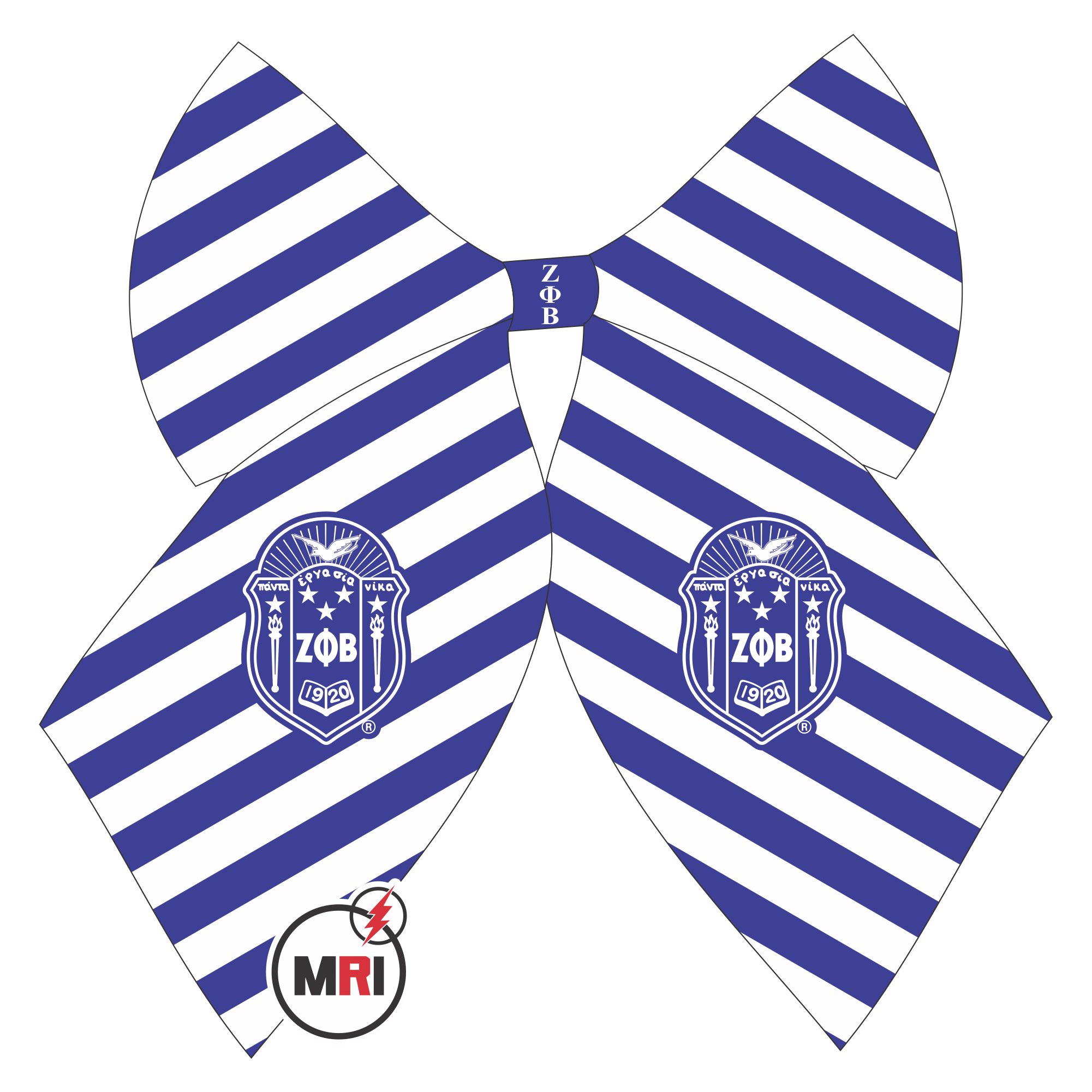 Zeta Phi Beta Sublimated Bow Tie