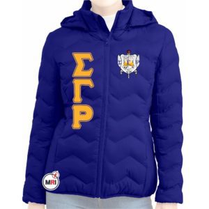Sigma Gamma Rho Puffer Jacket with Hood