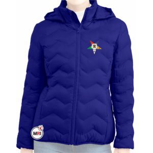 Order Of The Eastern Star Puffer Jacket with Hood