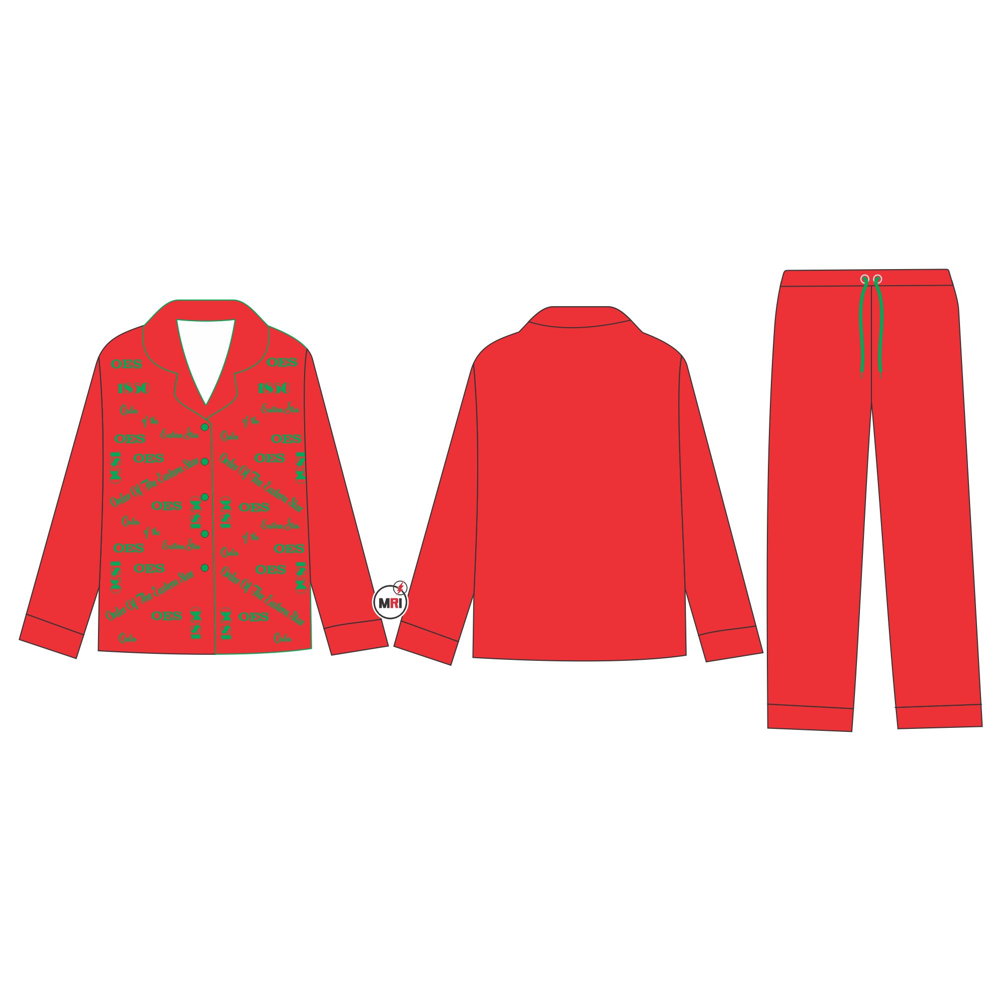 Order Of The Eastern Star Sublimated Pajama Set