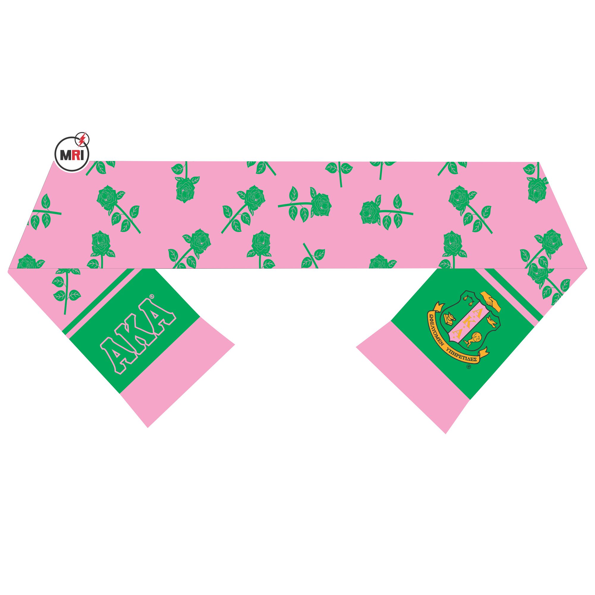 Alpha Kappa Alpha Sublimated Silk Scarf - Image 2