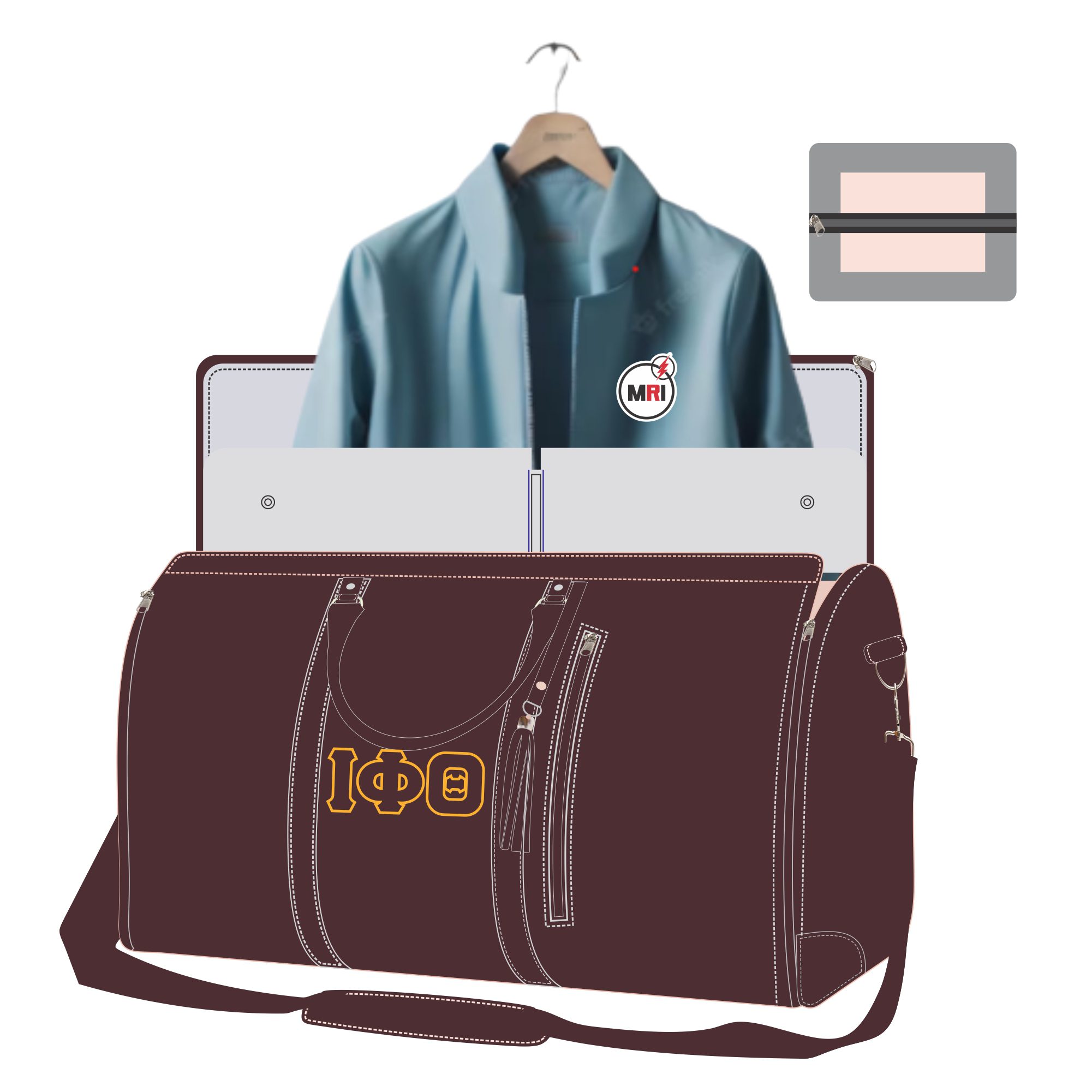 Iota Phi Theta Garment Bag Convert Into Duffle Bag