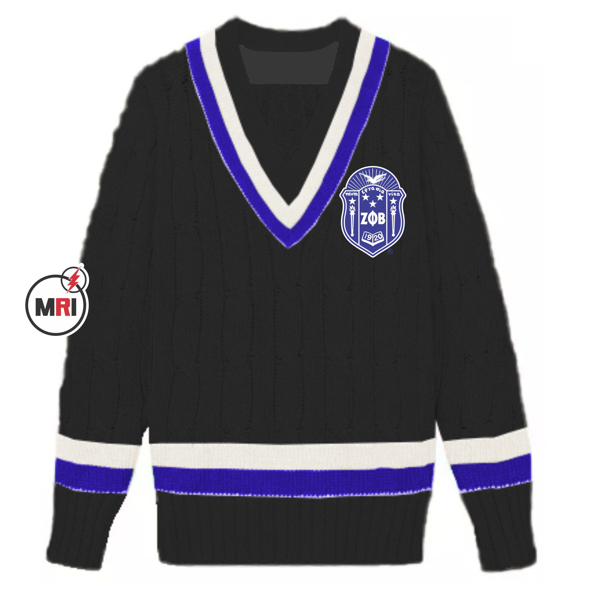 Zeta Phi Beta Cable Knit Sweater
