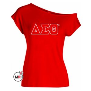 Delta Sigma Theta Off Shoulder Tee