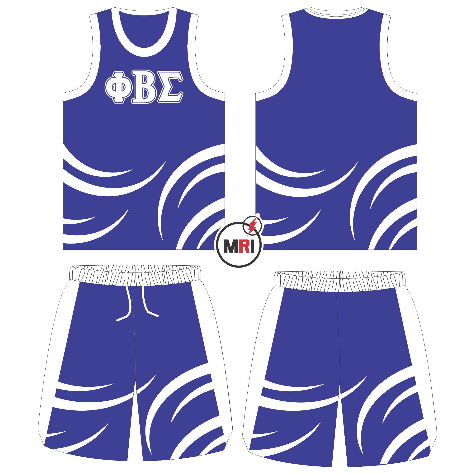 Phi Beta Sigma Basketball Set Jersey with Short