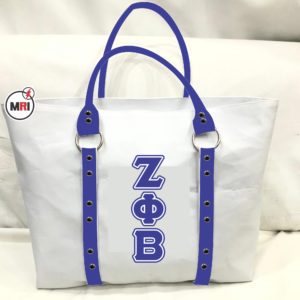 Zeta Phi Beta PU Leather Tote Bag