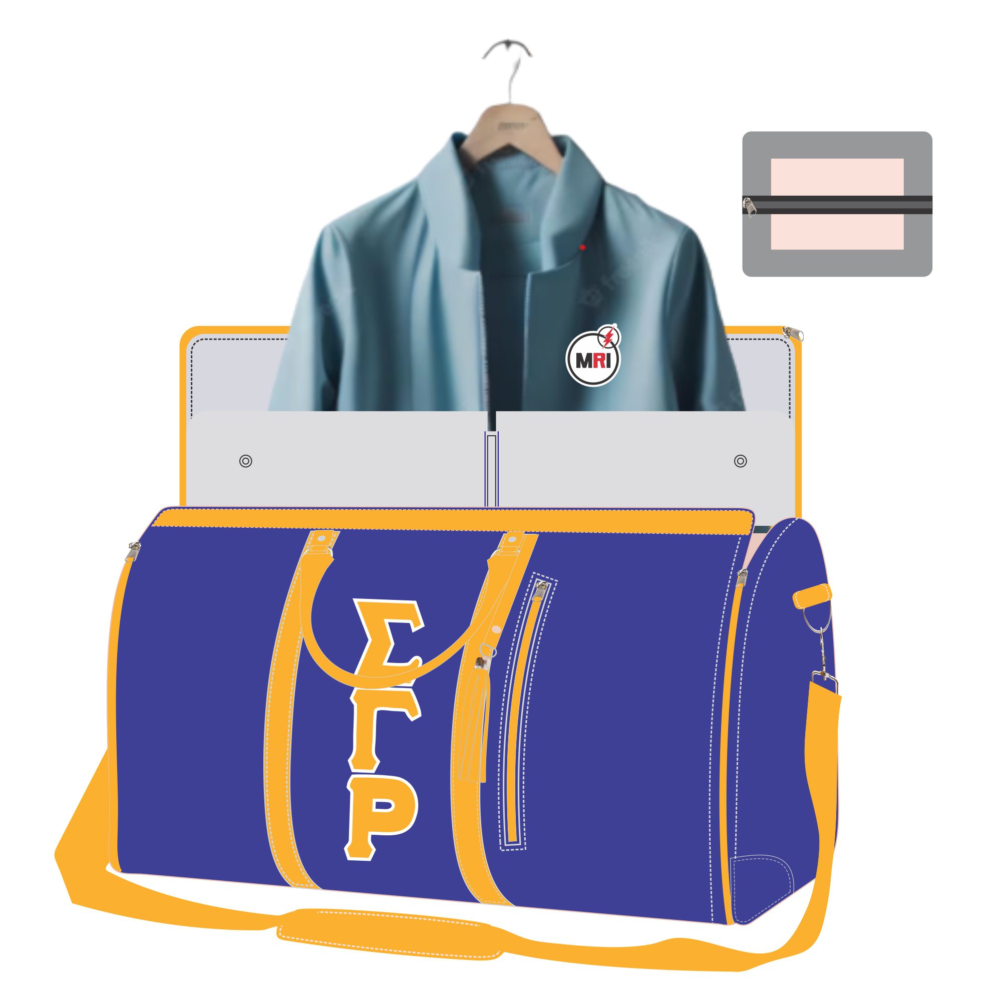 Sigma Gamma Rho Garment Bag Convert Into Duffle Bag