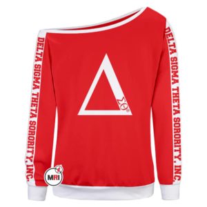 Delta Sigma Theta Off Shoulder Sweatshirt