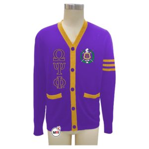 Omega Psi Phi Knitted Cardigan Sweater