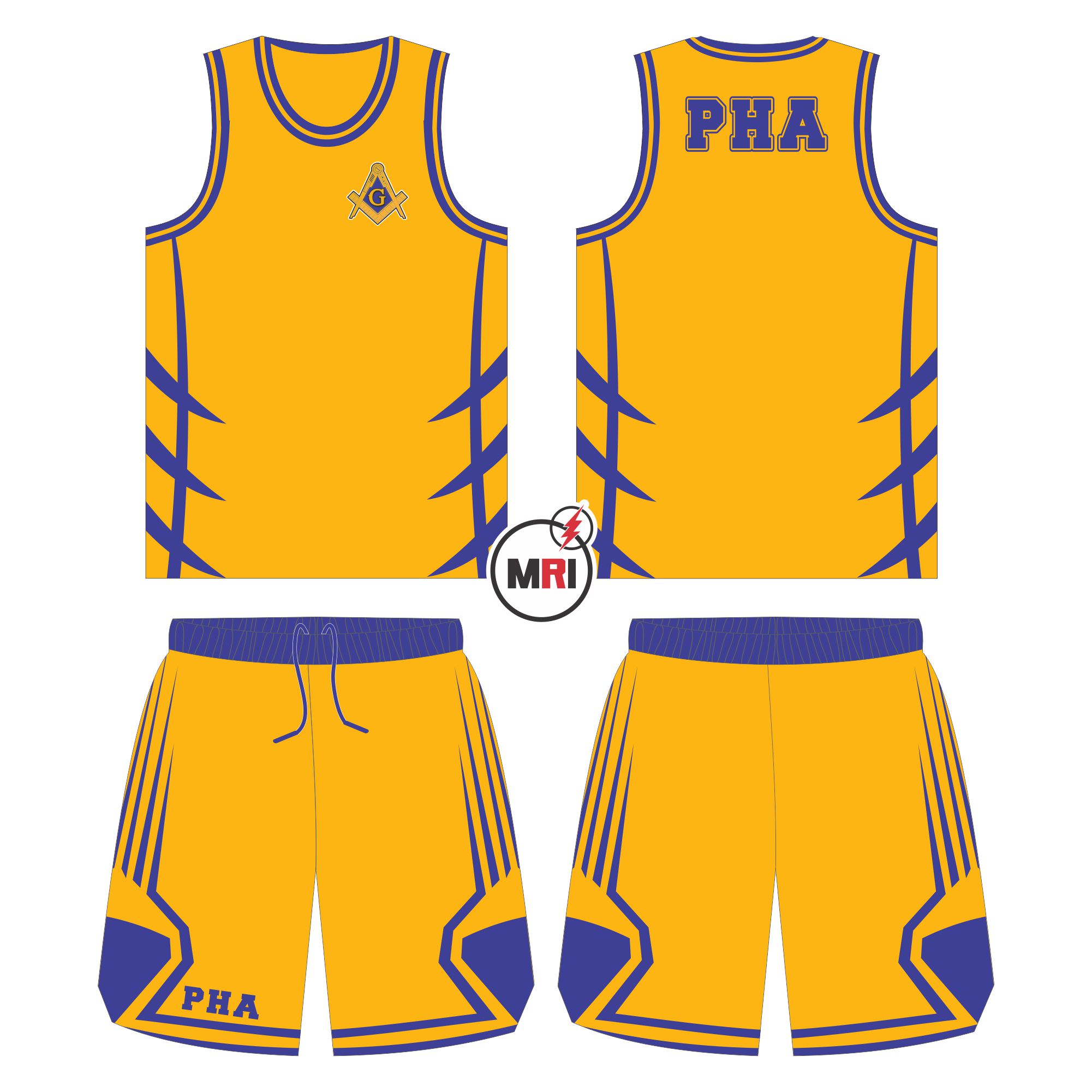 Master Mason Basketball Set Jersey with Short