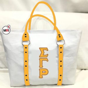 Sigma Gamma Rho PU Leather Tote Bag