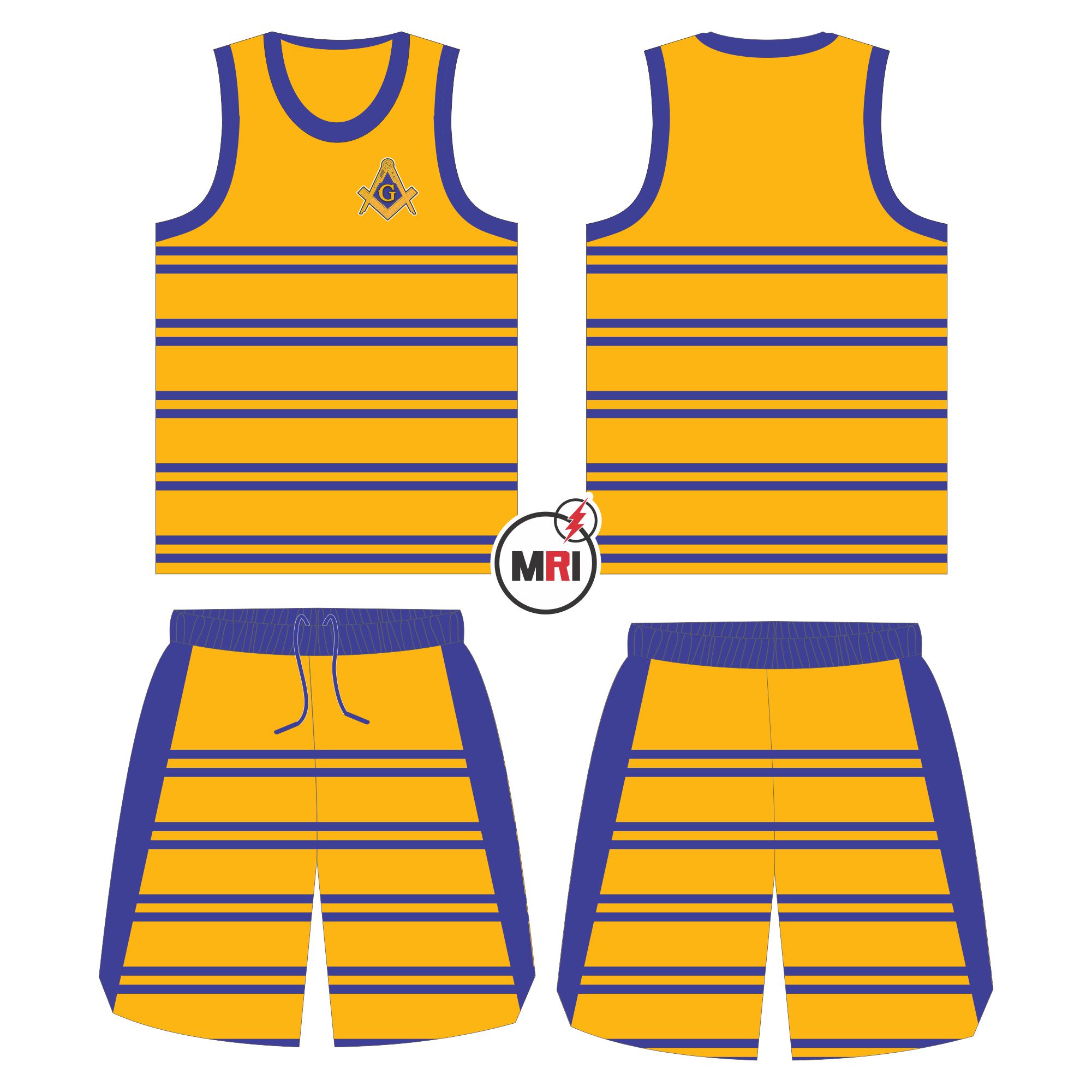 Master Mason Basketball Set Jersey with Short