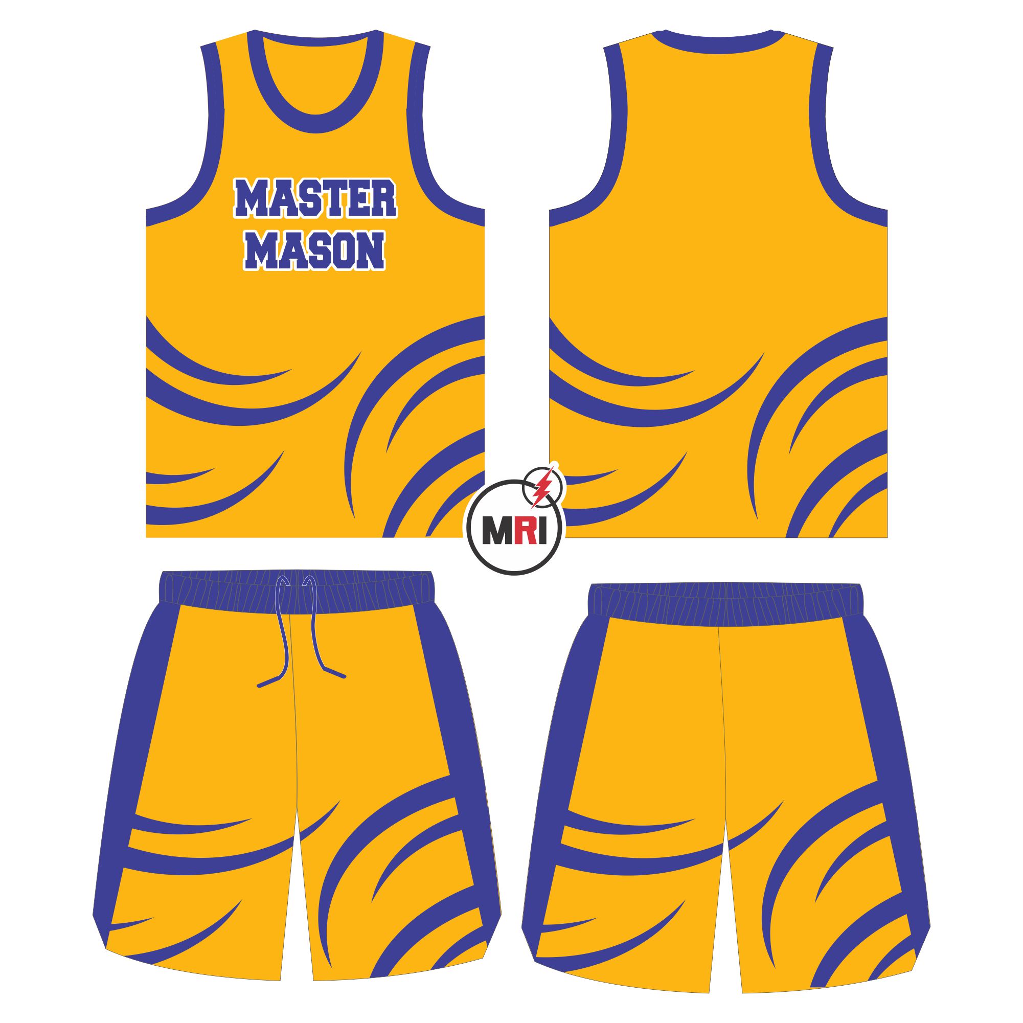 Master Mason Basketball Set Jersey with Short