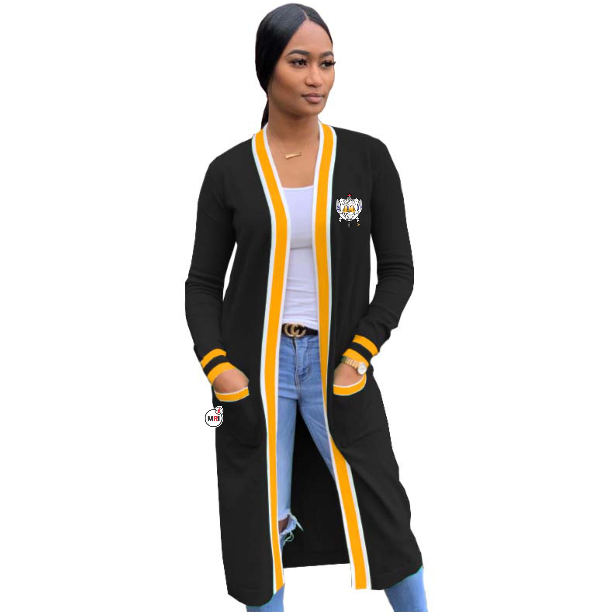 Sigma Gamma Rho Knitted Long Cardigan Sweater