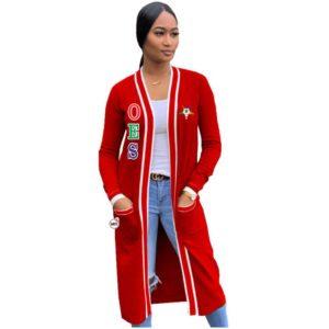 Order Of The Eastern Star Knitted Long Cardigan Sweater