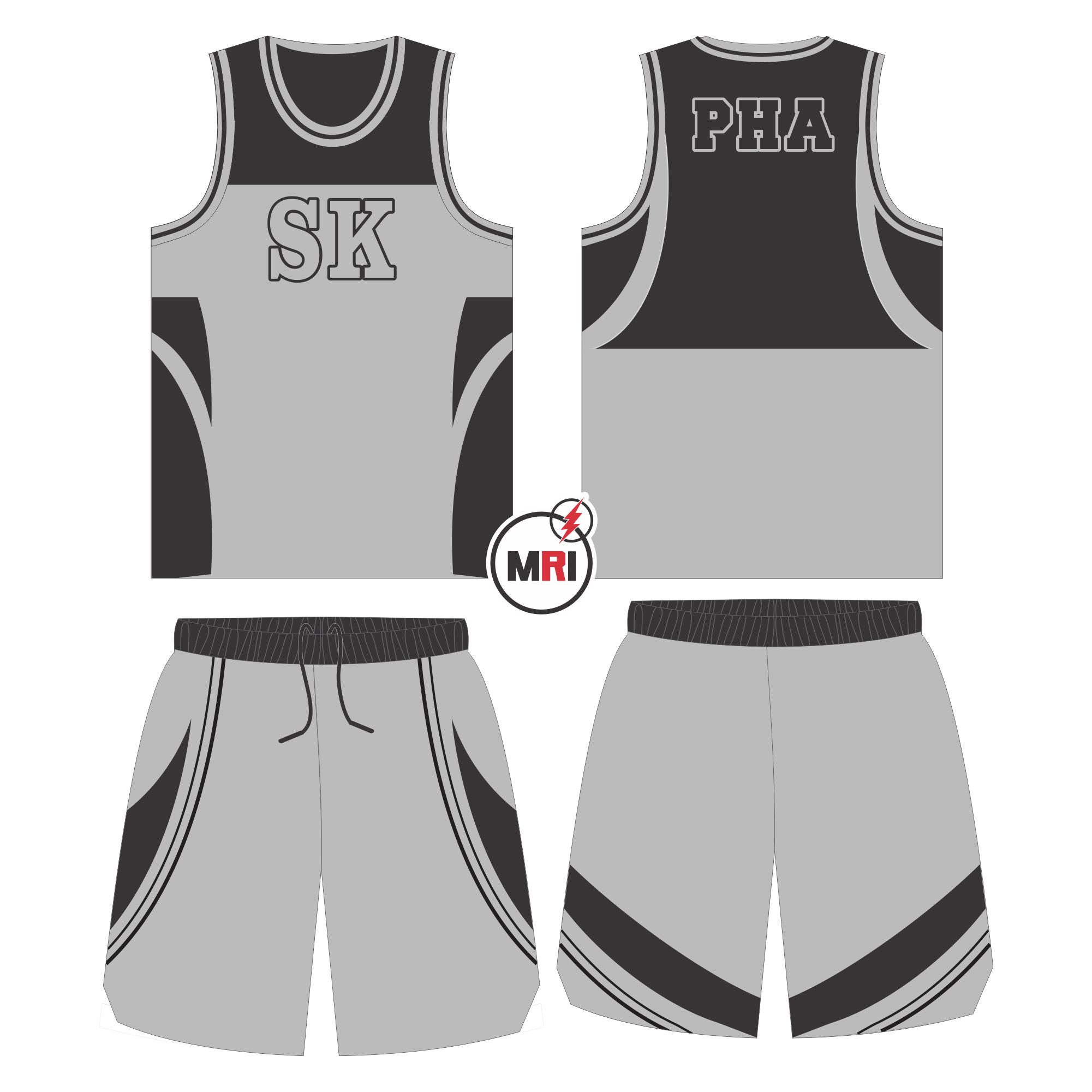 Knight Templar Basketball Set Jersey with Short
