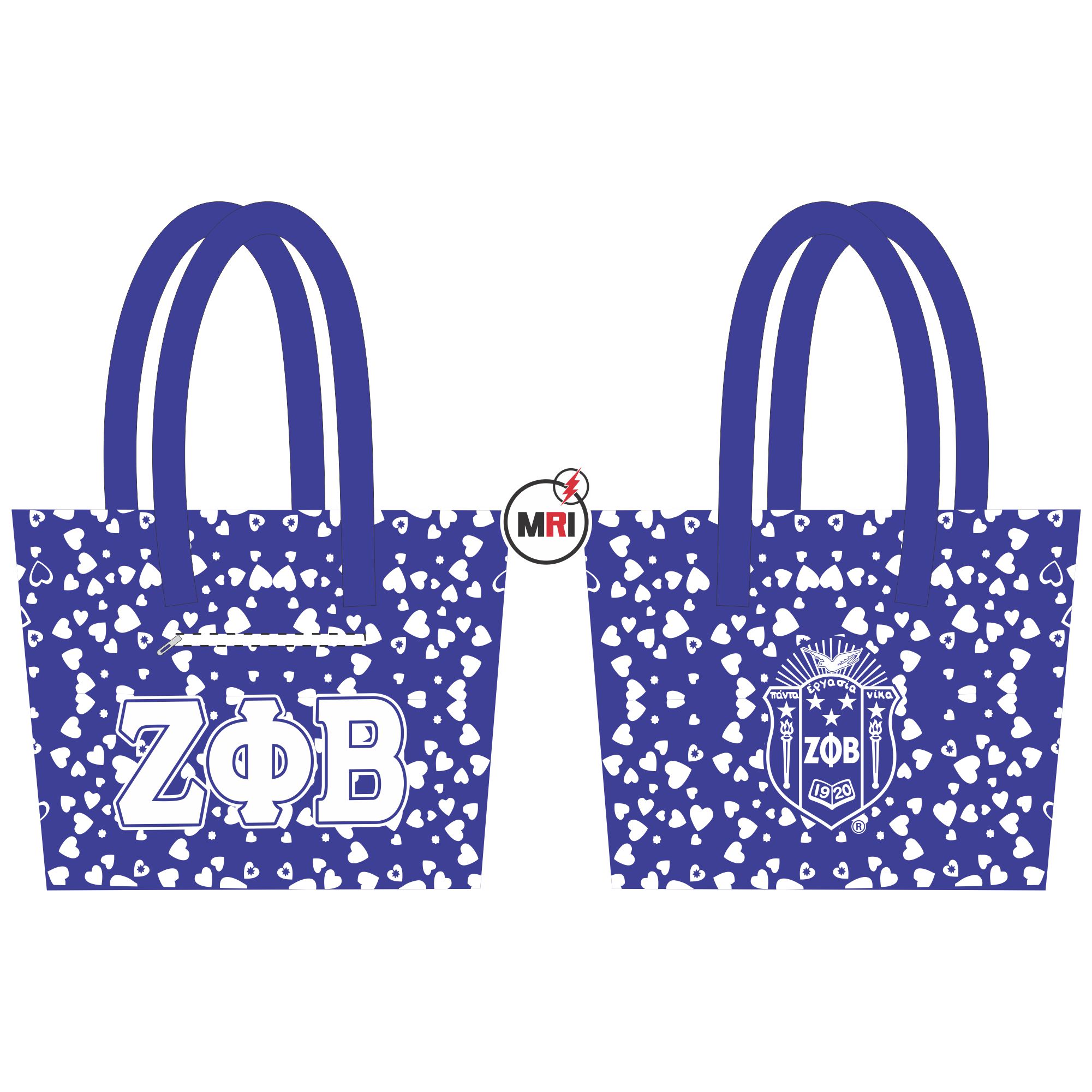 Zeta Phi Beta Sublimation Tote Bag