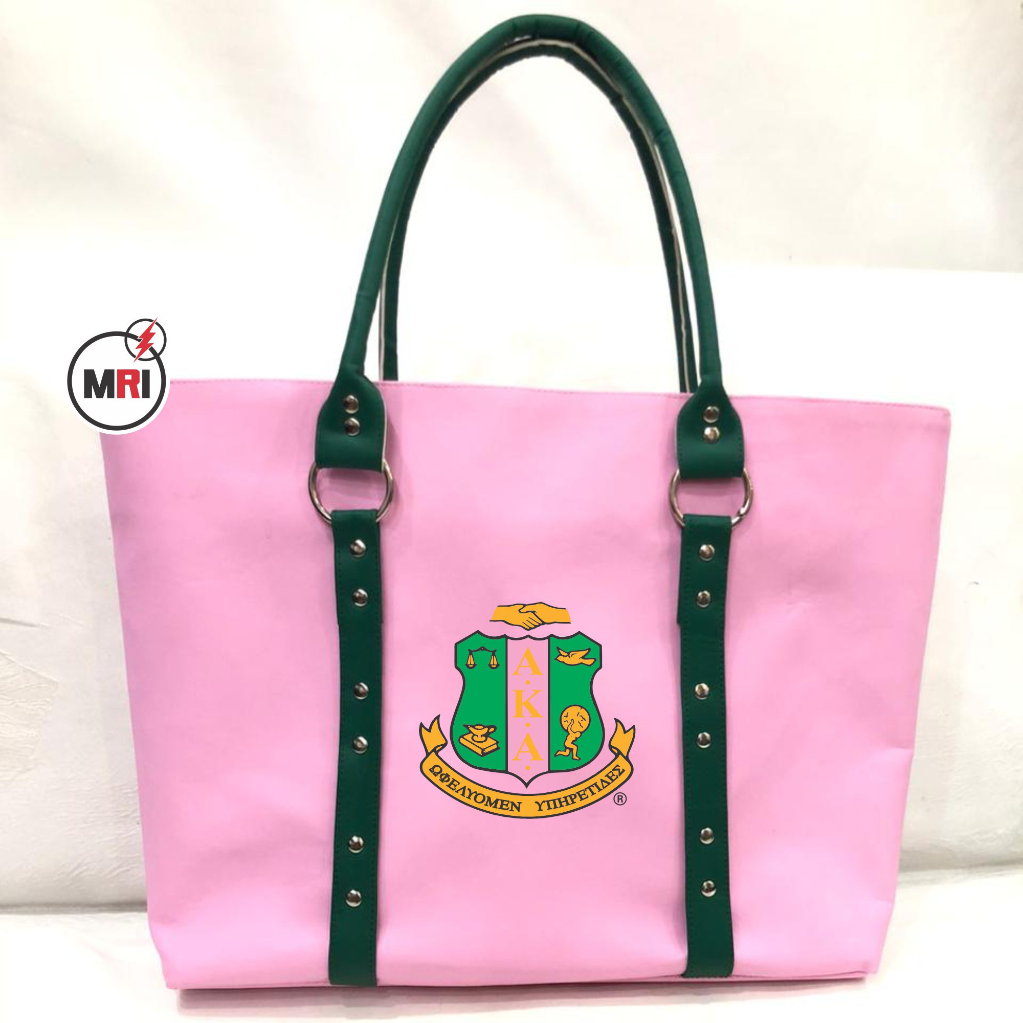 Alpha Kappa Alpha PU Leather Tote Bag