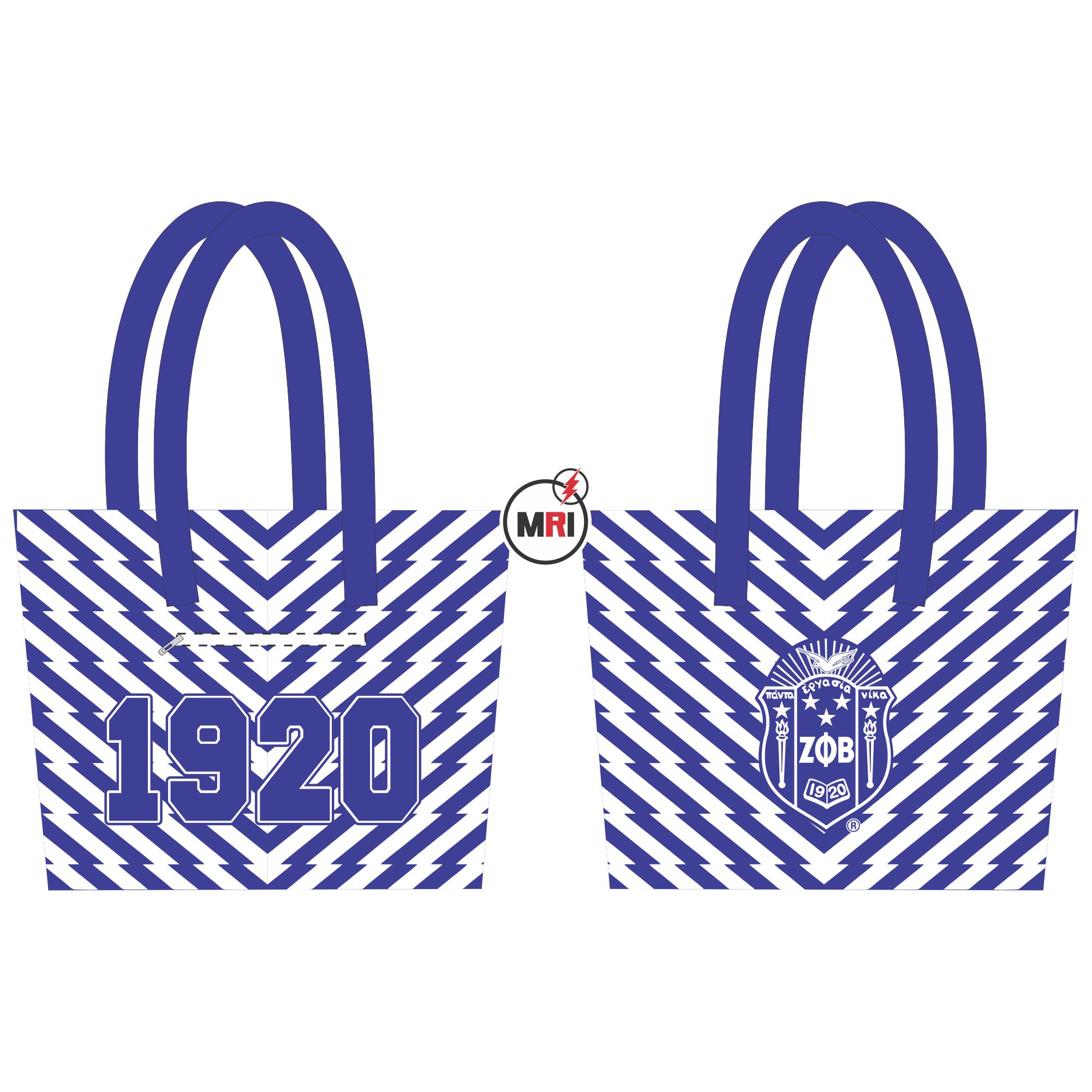 Zeta Phi Beta Sublimation Tote Bag