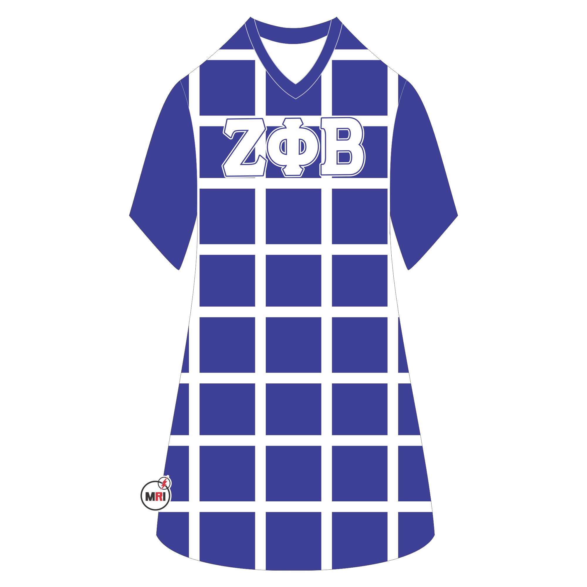 Zeta Phi Beta V-Neck Women Dress