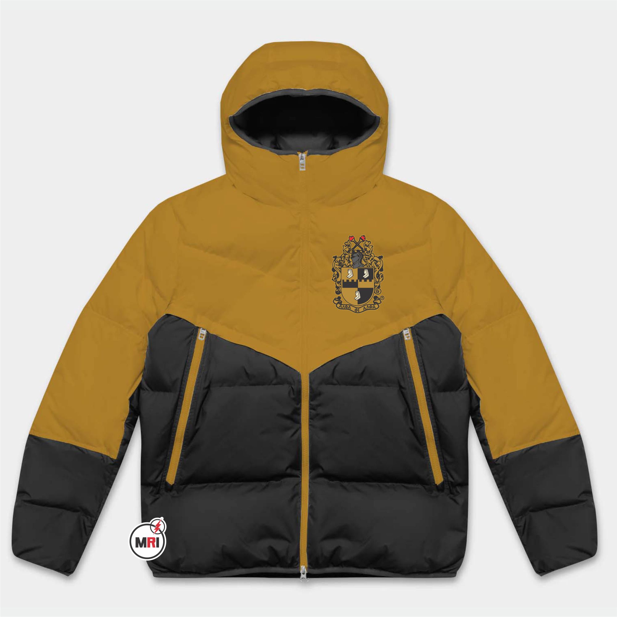 Alpha Phi Alpha Puffer Jacket with Hood