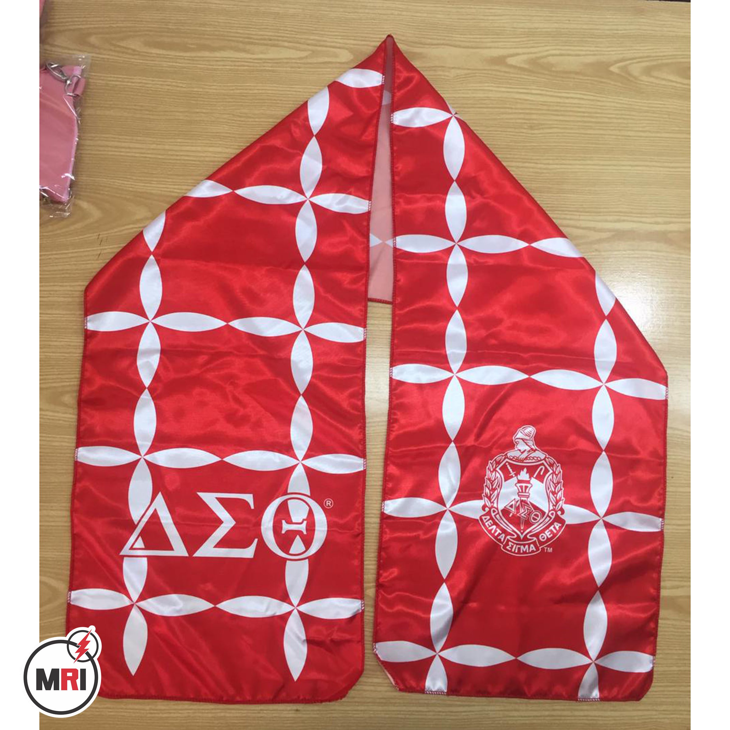 Delta Sigma Theta Sublimated Silk Scarf - Image 2