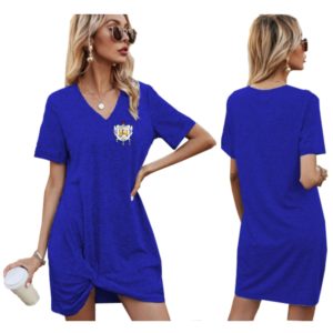 Sigma Gamma Rho V-Neck Style Women Dress