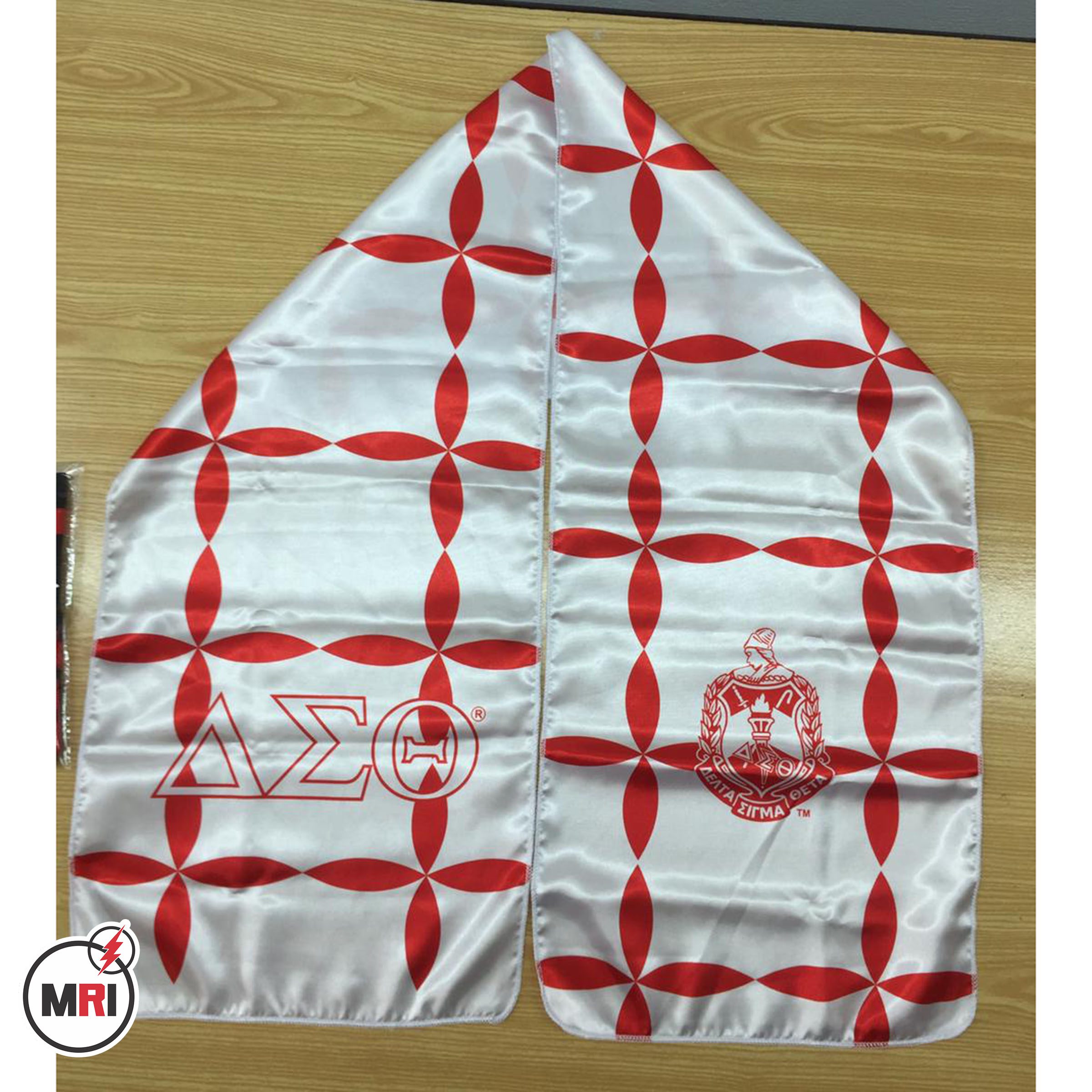Delta Sigma Theta Sublimated Silk Scarf - Image 2