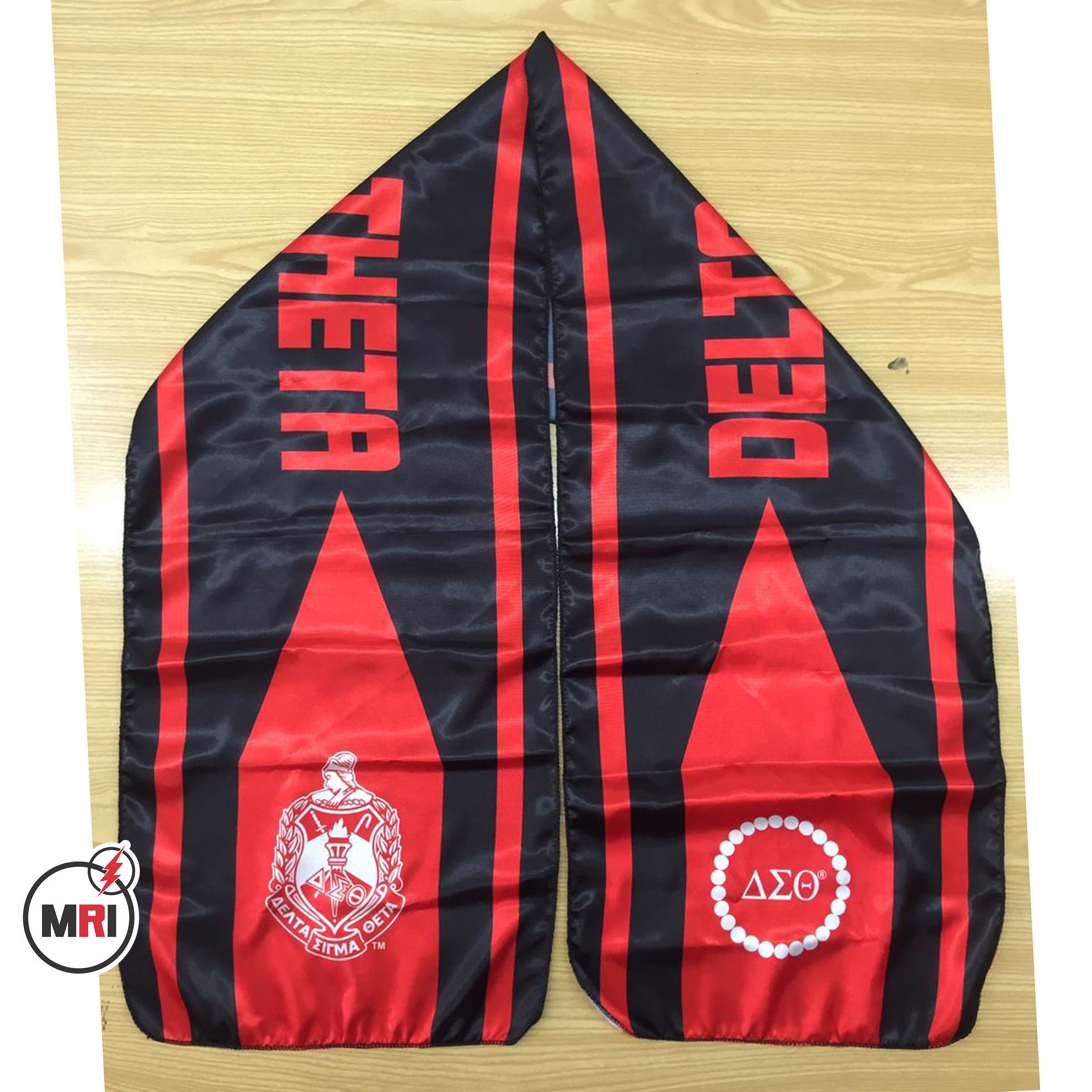 Delta Sigma Theta Sublimated Silk Scarf - Image 2