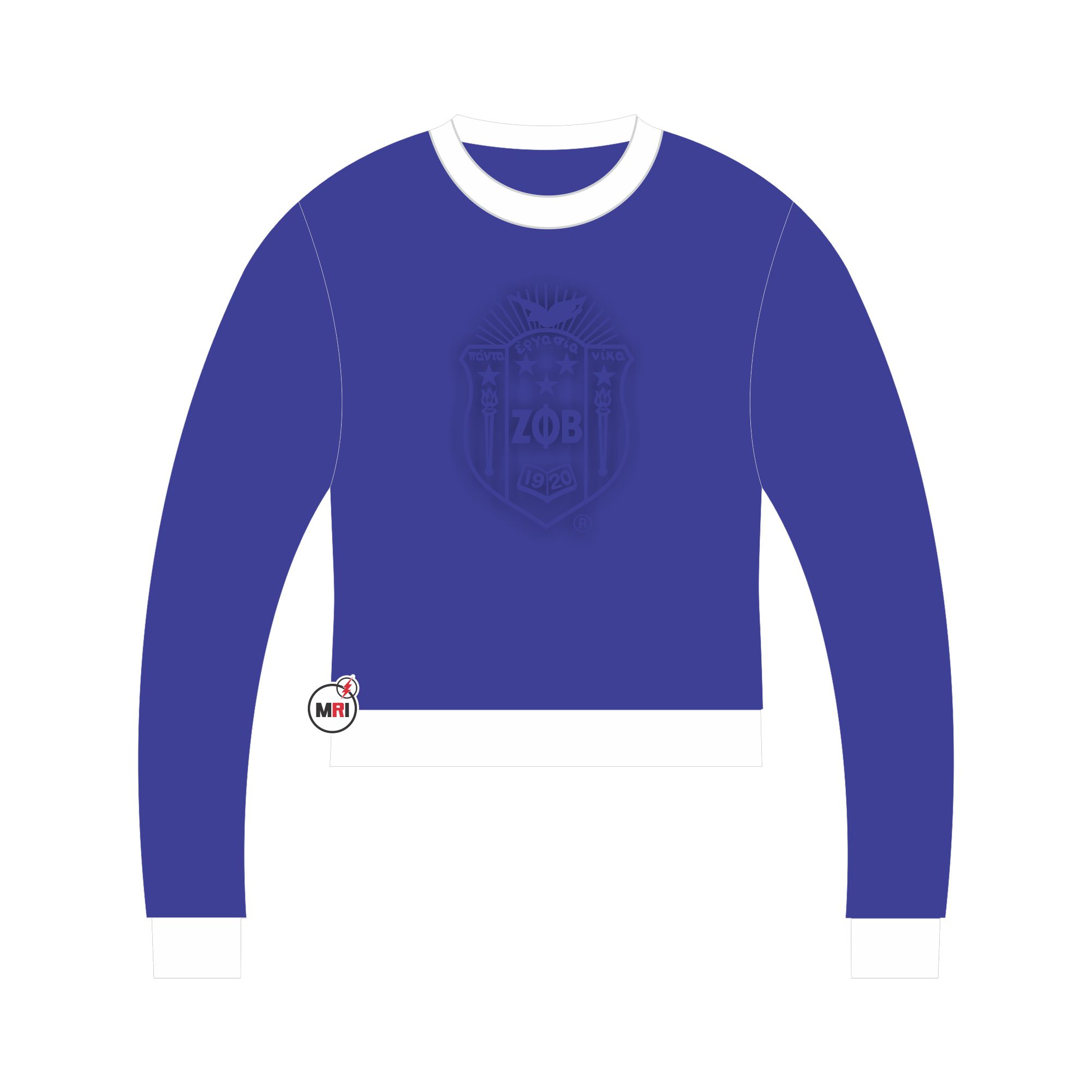 Zeta Phi Beta Embossed Crop Sweatshirt