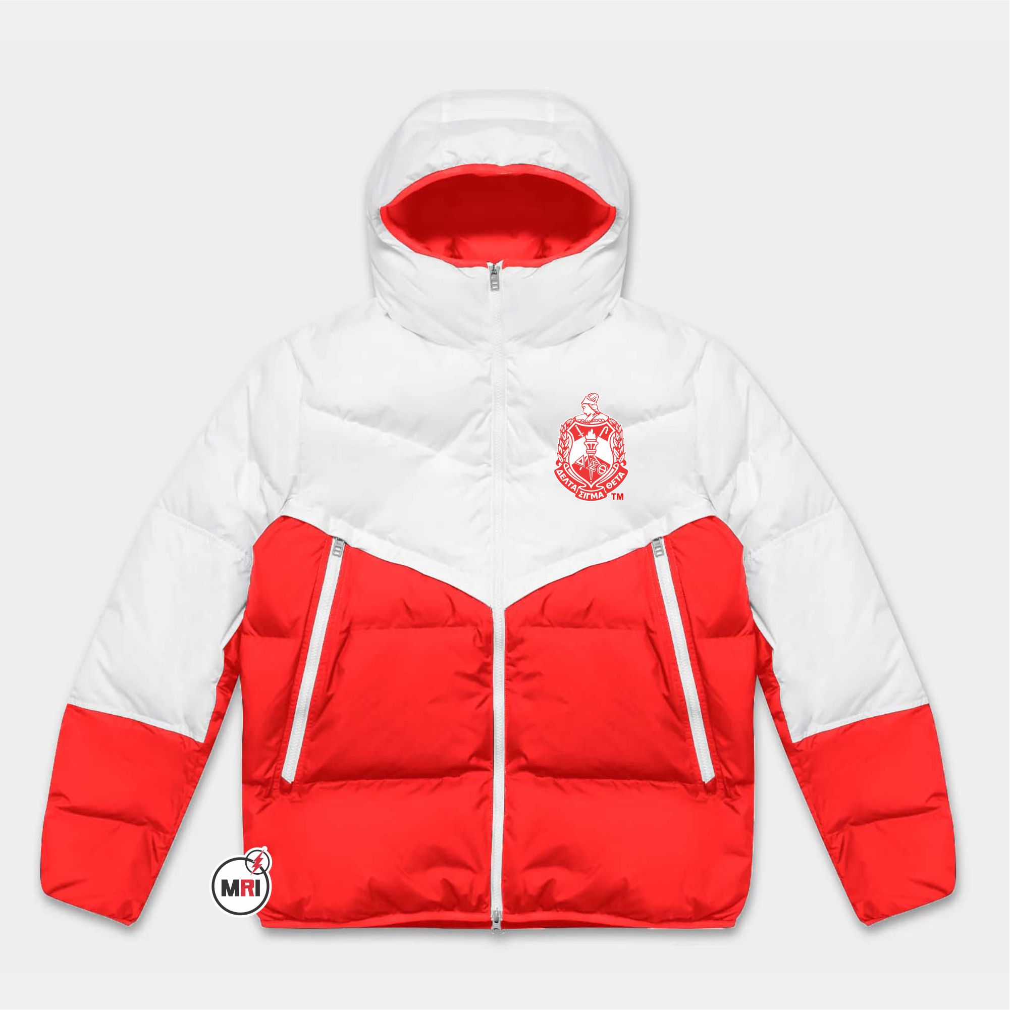 Delta Sigma Theta Puffer Jacket with Hood