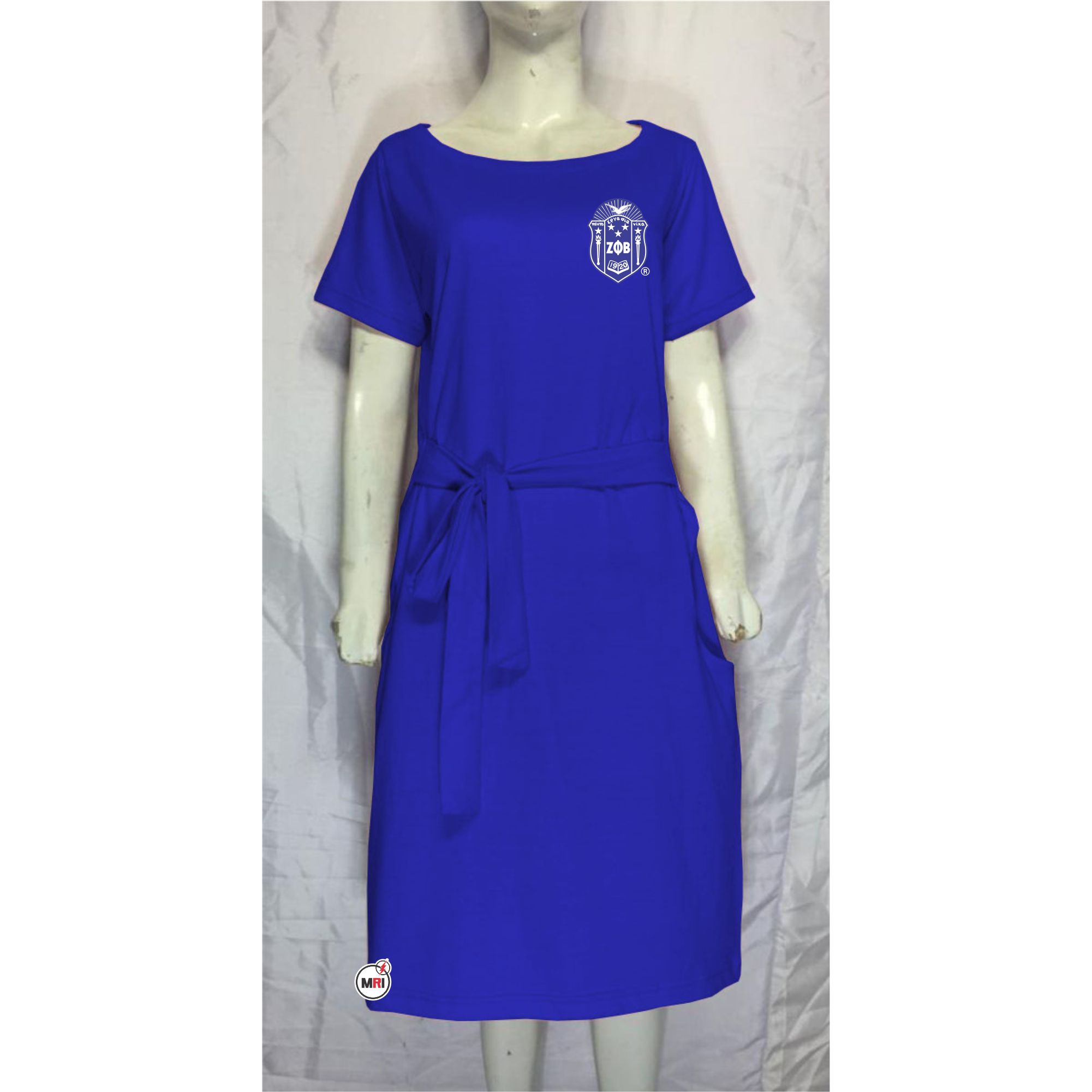 Zeta Phi Beta Belt Style Women Dress