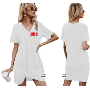 Delta Sigma Theta V-Neck Style Women Dress