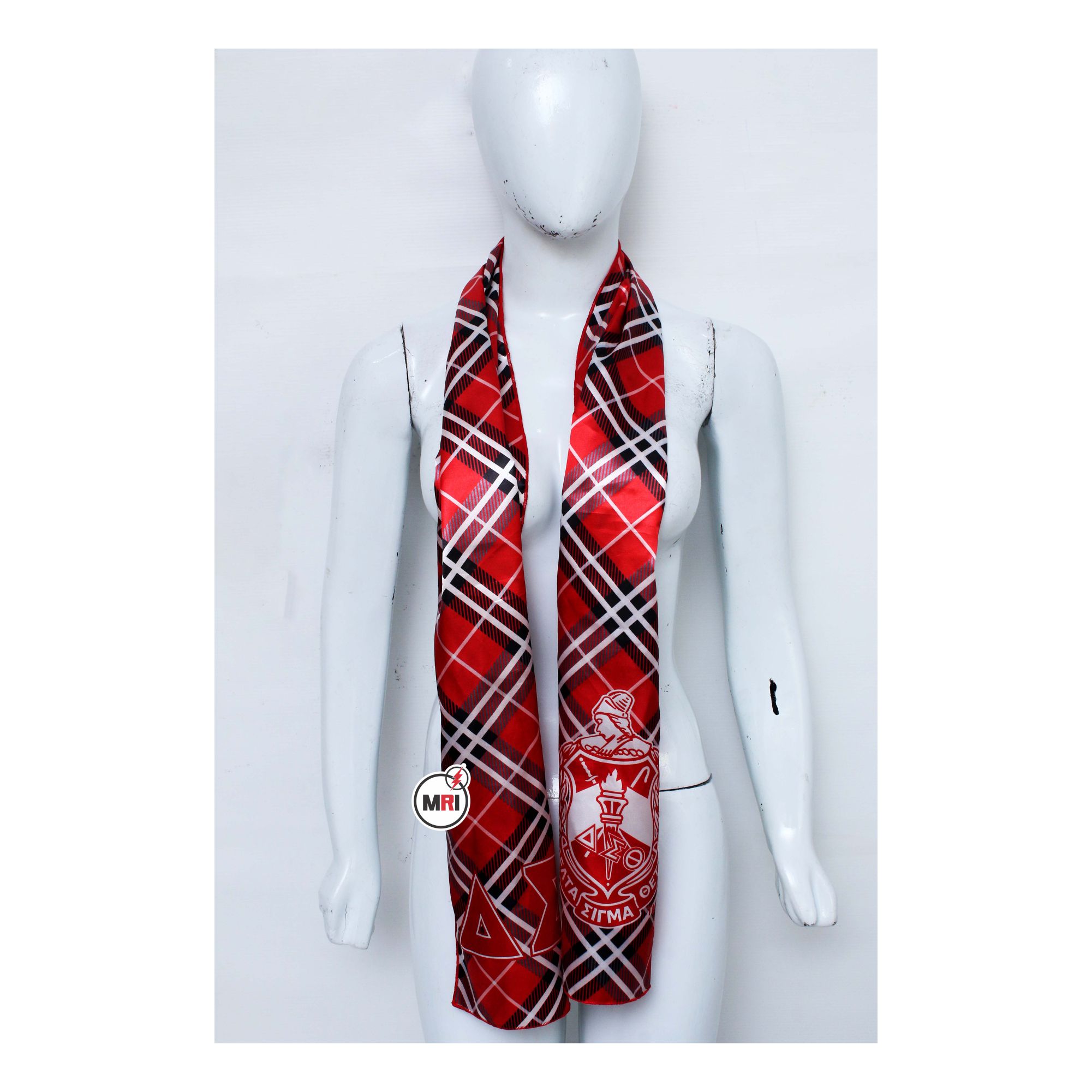 Delta Sigma Theta Sublimated Silk Scarf - Image 2