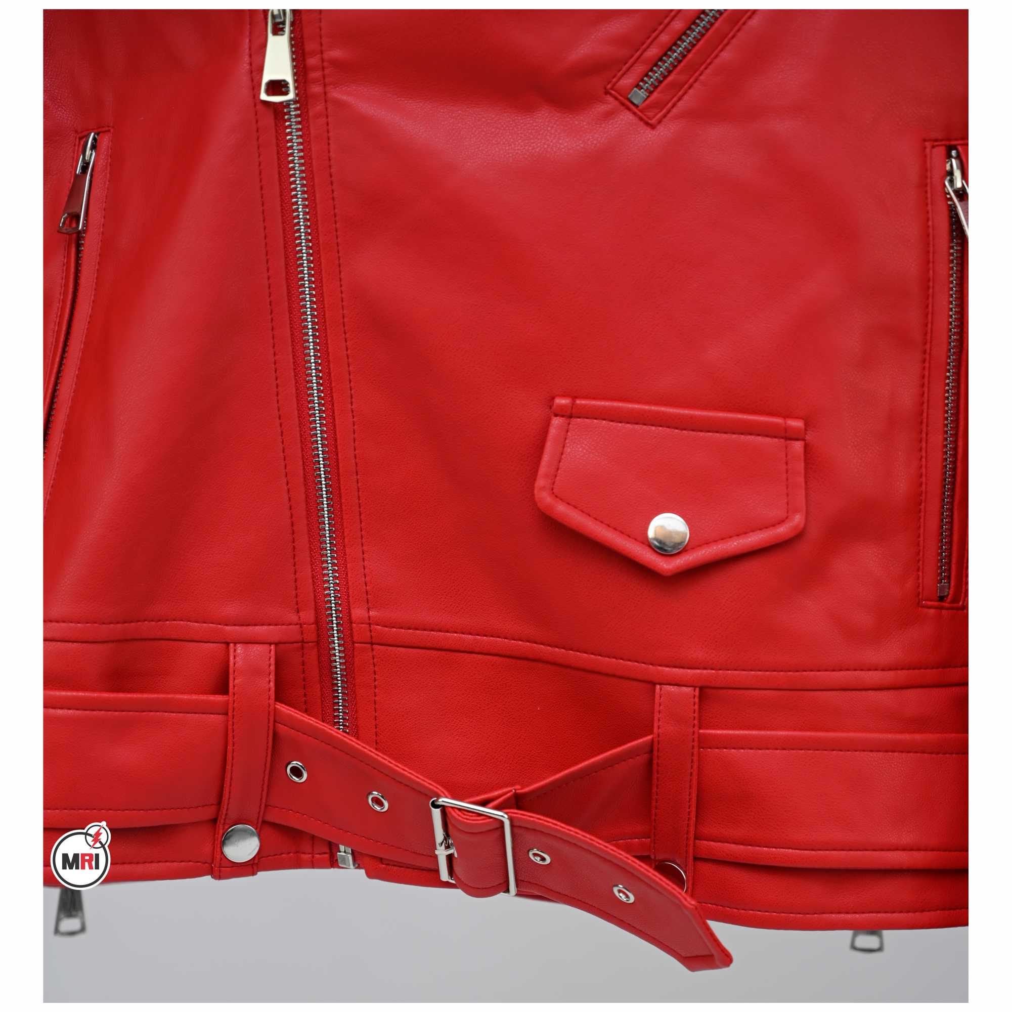 Delta Sigma Theta PU Leather With D-Diamond Stones Jacket - Image 2