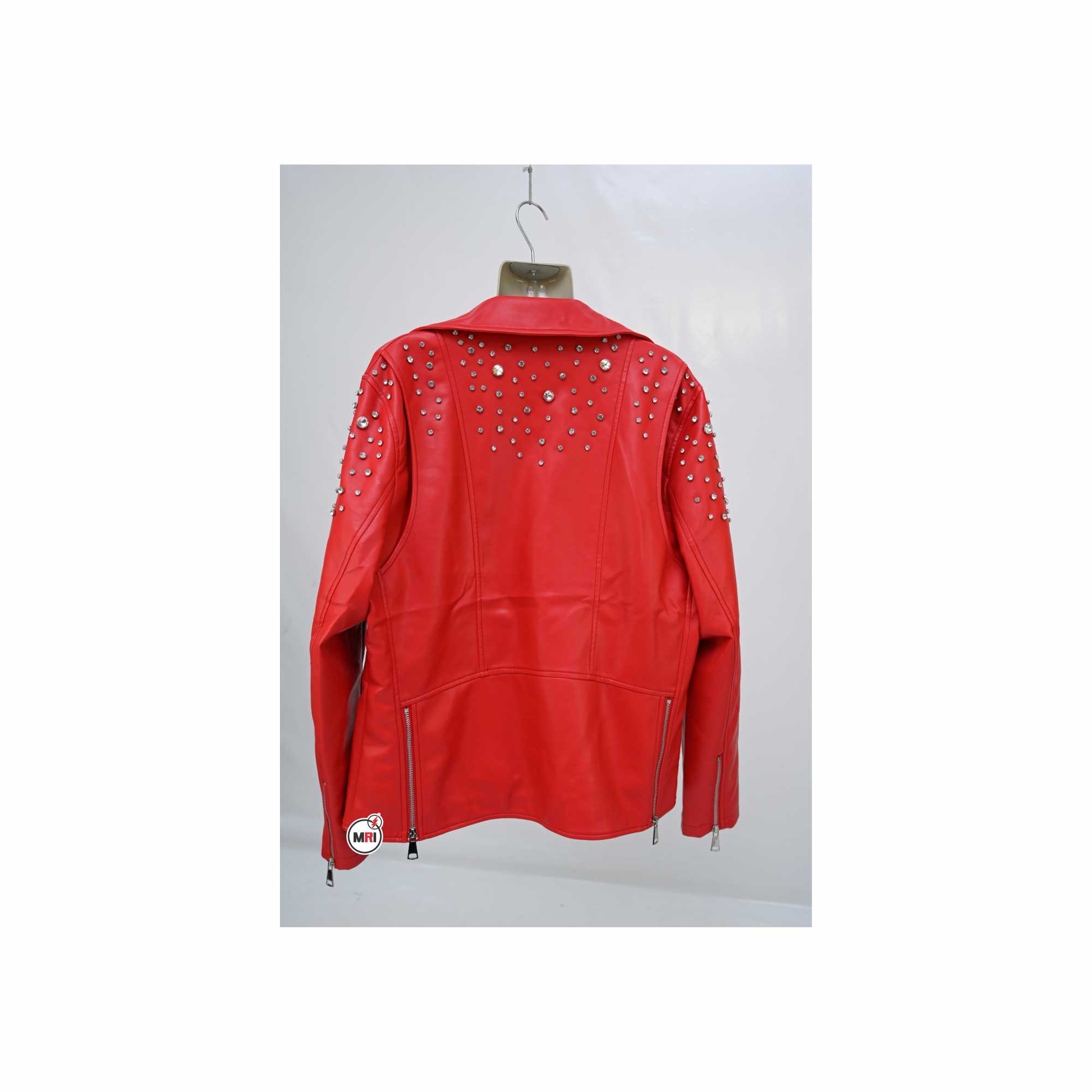 Delta Sigma Theta PU Leather With D-Diamond Stones Jacket - Image 4