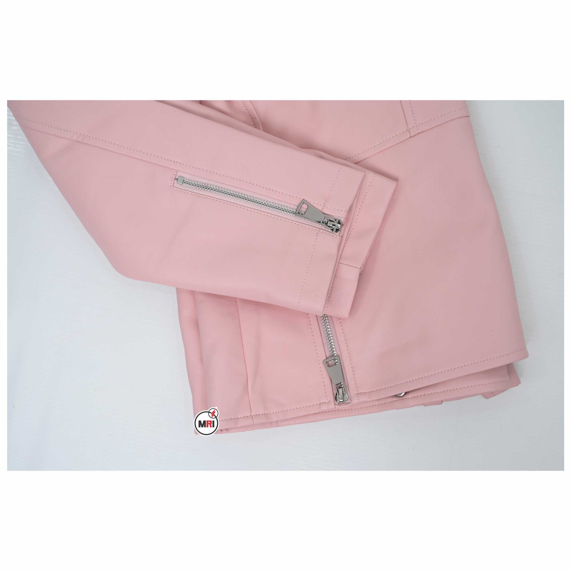 Alpha Kappa Alpha PU Leather With D-Diamond Stones Jacket - Image 4